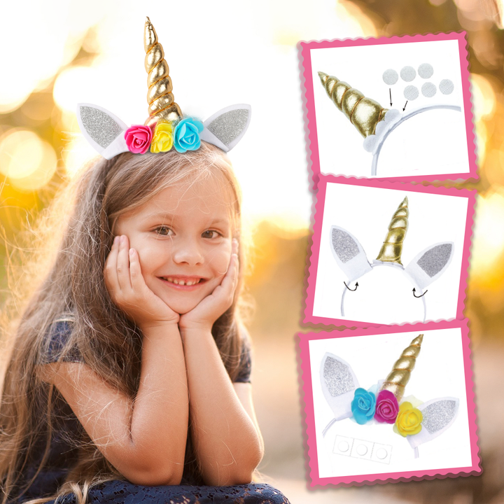 STEM-Accredited Unicorn Painting Kit for Kids - Paint Your Own Unicorn Craft Kit Toys w 2 Unicorn Headbands, Pegasus, Alicorn & Paint Sets for Kids Ages 4-8 - Unicorns Gifts for Girls