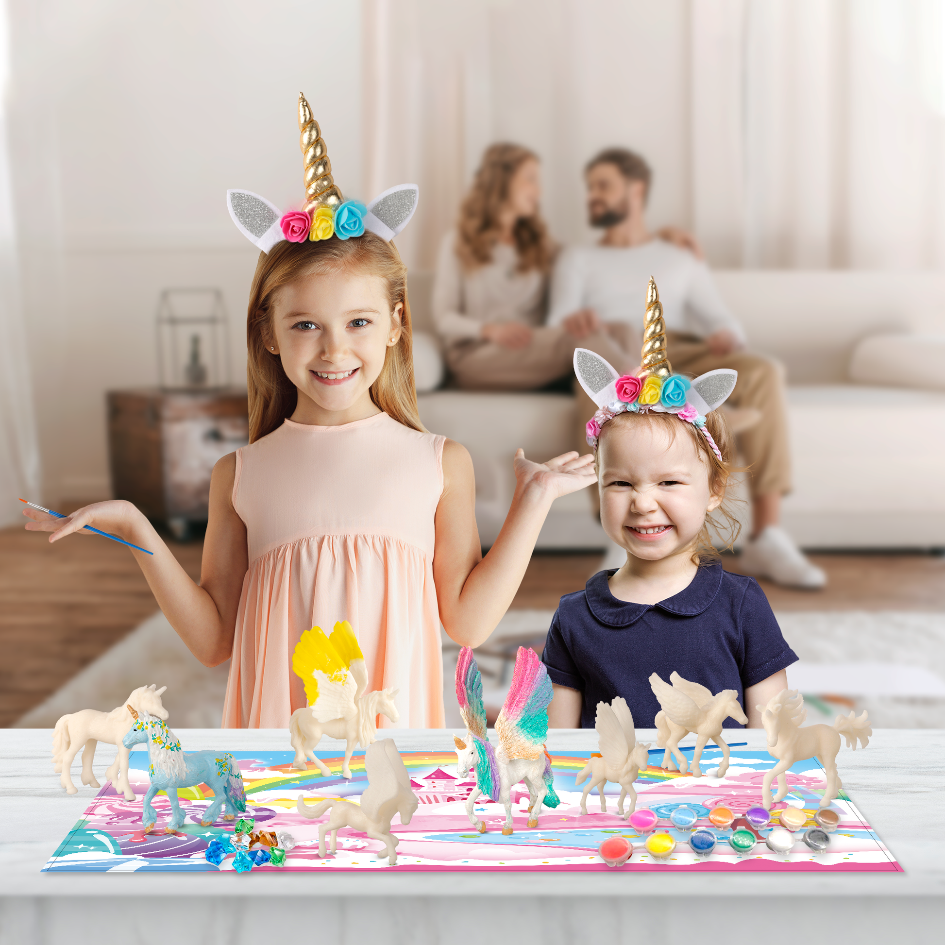 Unicorn Painting Kit for Girls - Paint Your Own Unicorn Craft Kit Toys w 2  Unicorn Headbands in 2023